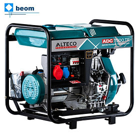 Дизельный генератор ALTECO ADG 7500 TE ( 5 кВт | 220В/380В | бак, л 12.5 | 523 см³ | Вес, кг 100 | ручной, электростартер)