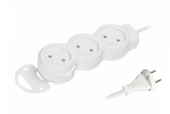 Удлинитель Smartbuy New 3 гнезда, 10А/ 2,2кВт без заземления, фото 1
