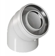 Отвод конденсационный угол 45гр. Ø80/125 CW8-45-LN
