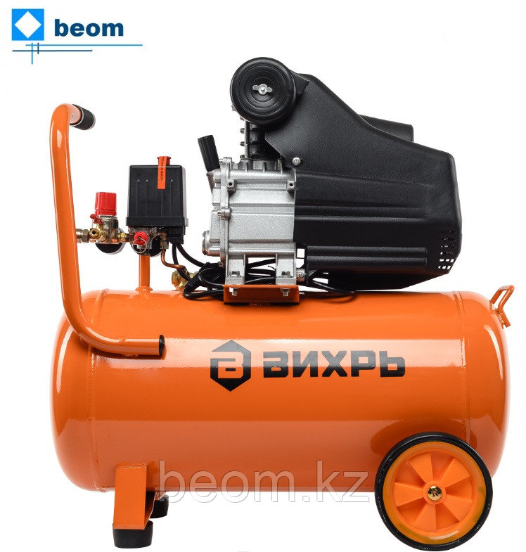 Компрессор Вихрь КМП-230/24 ( кВт 1,6 | л/мин 230 | Бак 24 л | 8 бар | В 220-230В, ~50 Гц | Вес, кг 19.2 кг ), фото 1