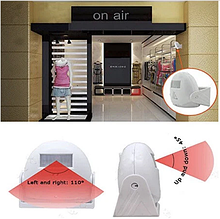 Приветственный предупреждающий дверной звонок, белый