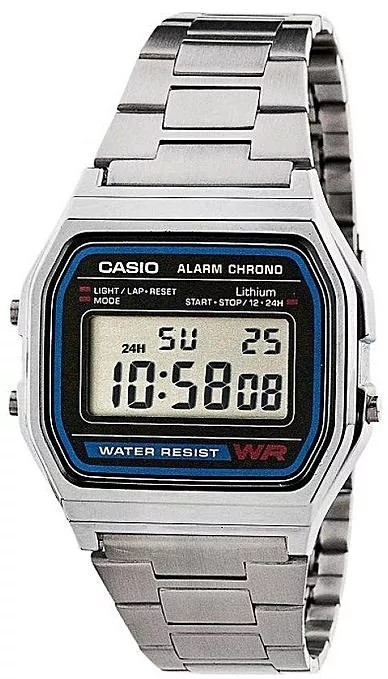 Кварцевые CASIO A158WA-1DF пластик