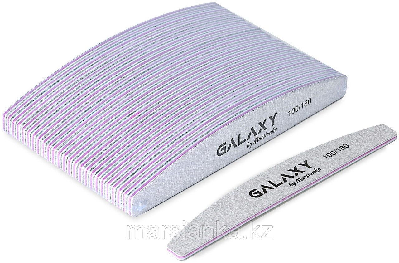 Пилка лодочка серая Galaxy 100/180 грит, 25шт, фото 1