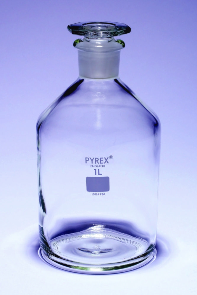Бутылки для реактивов Scilabware, узкогорлые, со стеклянной пробкой, Pyrex ®