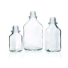 Бутылка четырехгранная с резьбой DURAN Group. Стекло нейтральное.