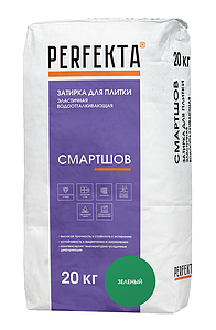 Затирка для плитки эластичная водоотталкивающая Смартшов зеленый, 20 кг