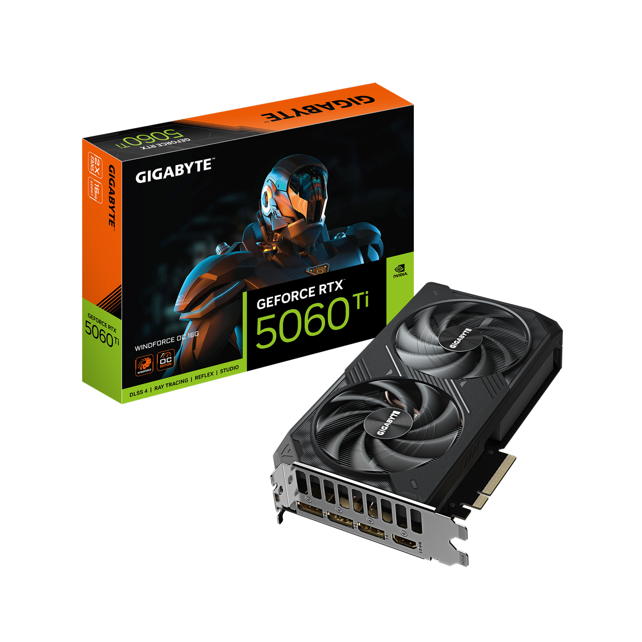 Видеокарта GIGABYTE GeForce RTX 5060 Ti WINDFORCE OC (GV-N506TWF2OC-16GD)
