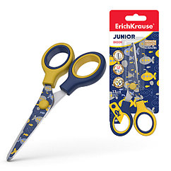 Ножницы ErichKrause Junior Decor Submarine, с принтом на лезвиях, 13см (в блистере по 1 шт.)