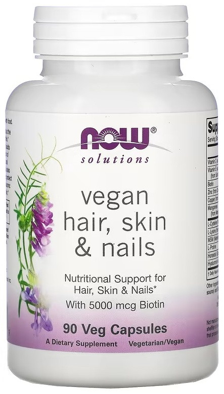 Витамины NOW Solutions Vegan Hair, Skin & Nails, 90 шт - фото 1 - id-p124006802