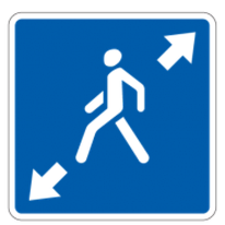 Знак дорожный 5.19.4д — Диагональный пешеходный переход