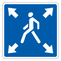 Знак дорожный 5.19.3д — Диагональный пешеходный переход