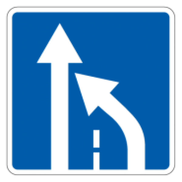 Знак дорожный 5.15.6д — Конец полосы, фото 1