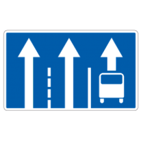 Знак дорожный 5.15.1д — Направления движения по полосам