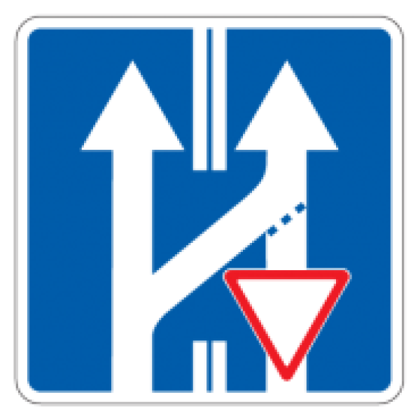 Знак дорожный 5.15.8д — Перестроение на параллельную проезжую часть, фото 1