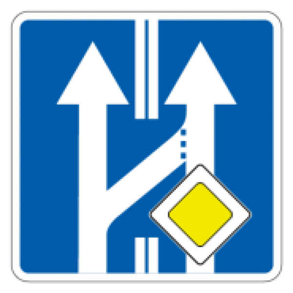 Знак дорожный 5.15.7д — Перестроение на параллельную проезжую часть, фото 1