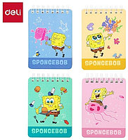 Блокнот DELI SpongeBob, A7, 100 л, мультиколор