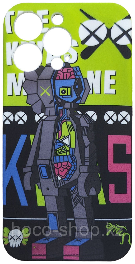 Чехол для iPhone 13 Pro Max фосфорный с рисунком Kaws