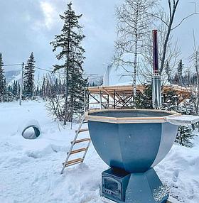 Банный чан с встроенной печью