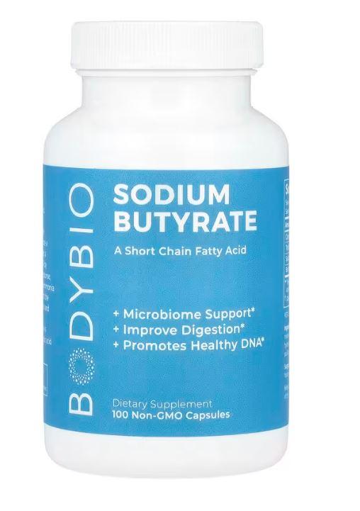 BodyBio бутират натрия 100 капсул без ГМО, фото 1
