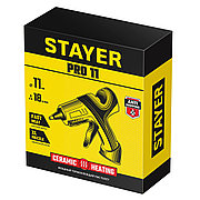 STAYER PRO 11, d 11 мм, 18 г/мин, электрический, пистолет термоклеевой, Professional (0681-20)