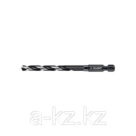 ЗУБР НЕХ-1/4″, d 6.0 х 111 мм, сверло по металлу для винтовёртов и шуруповертов IMPACT READY (29623-6), фото 1