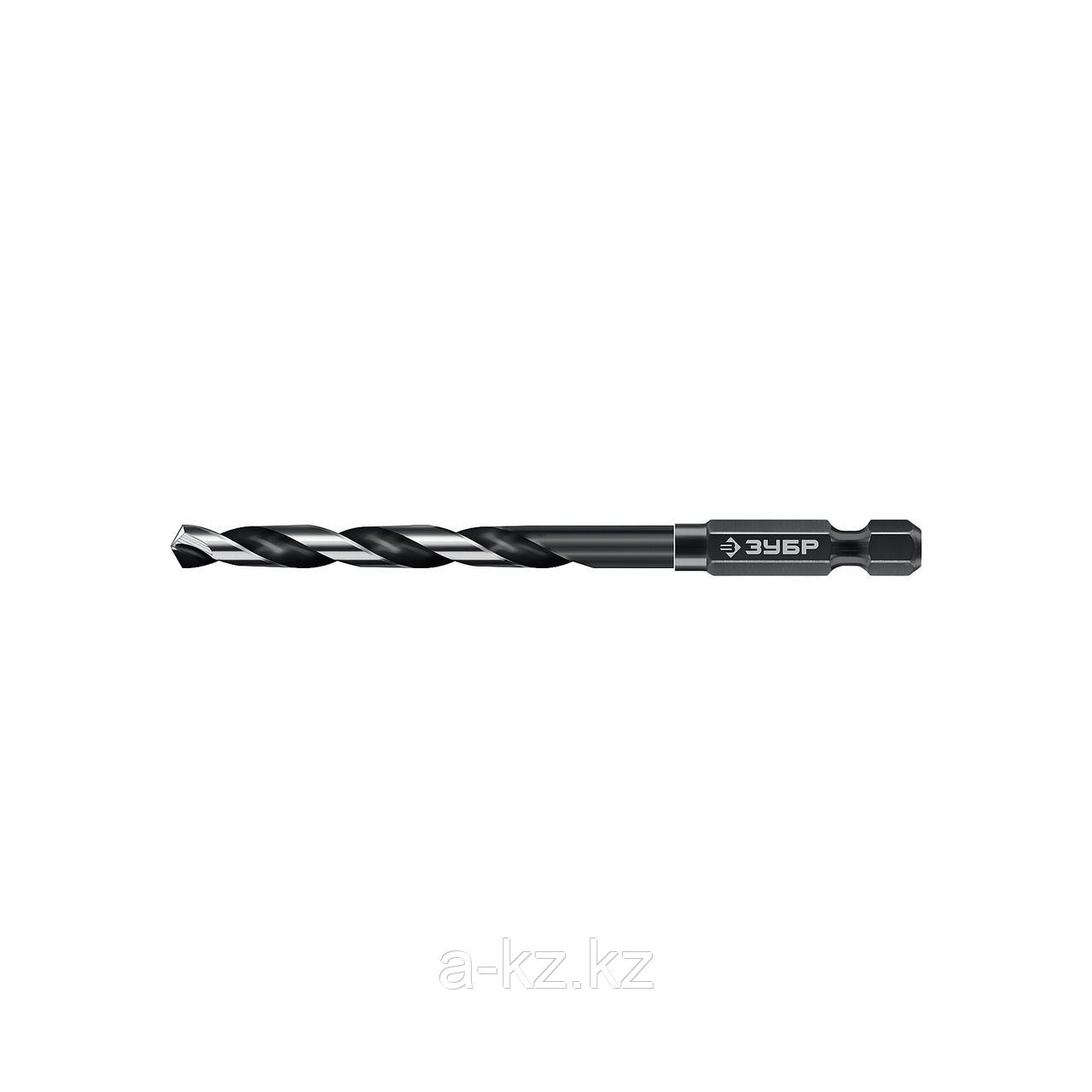 ЗУБР НЕХ-1/4″, d 6.0 х 111 мм, сверло по металлу для винтовёртов и шуруповертов IMPACT READY (29623-6)