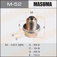 MD050316, M-52, Болт картера (пробка сливная масляного поддона двигателя) MITSUBISHI, MASUMA [M14x1,5]