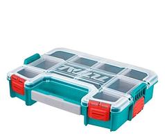 TPBX1151 - "ТОТАL" Пластиковый органайзер для инструментов 370х290х65мм.