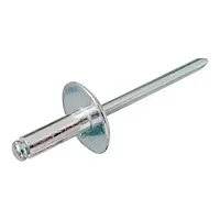Заклепка вытяжная с широкой шляпкой алюминий/сталь 4.8*20*16 мм