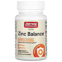 Цинк Zinc Balance, 15 мг, 100 вегетарианских капсул, Jarrow Formulas