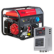 FUBAG Бензиновая электростанция с электростартером и коннектором автоматики BS 8500 A ES DUPLEX + Блок