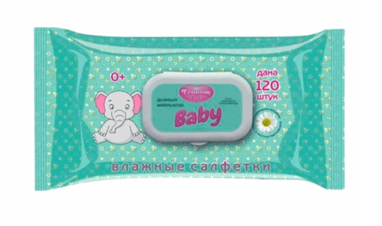 Влажные салфетки детскиеEconom Care Delux 120шт 0150