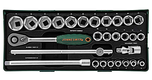 Набор головок торцевых 1/2"DR в ложементе, 8-34 мм, 28 предметов S04H4728SP