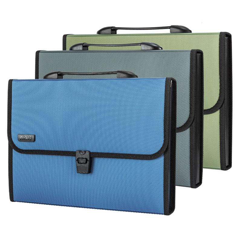 Папка-портфель DELI, с ручкой 13 отделений, ассорти