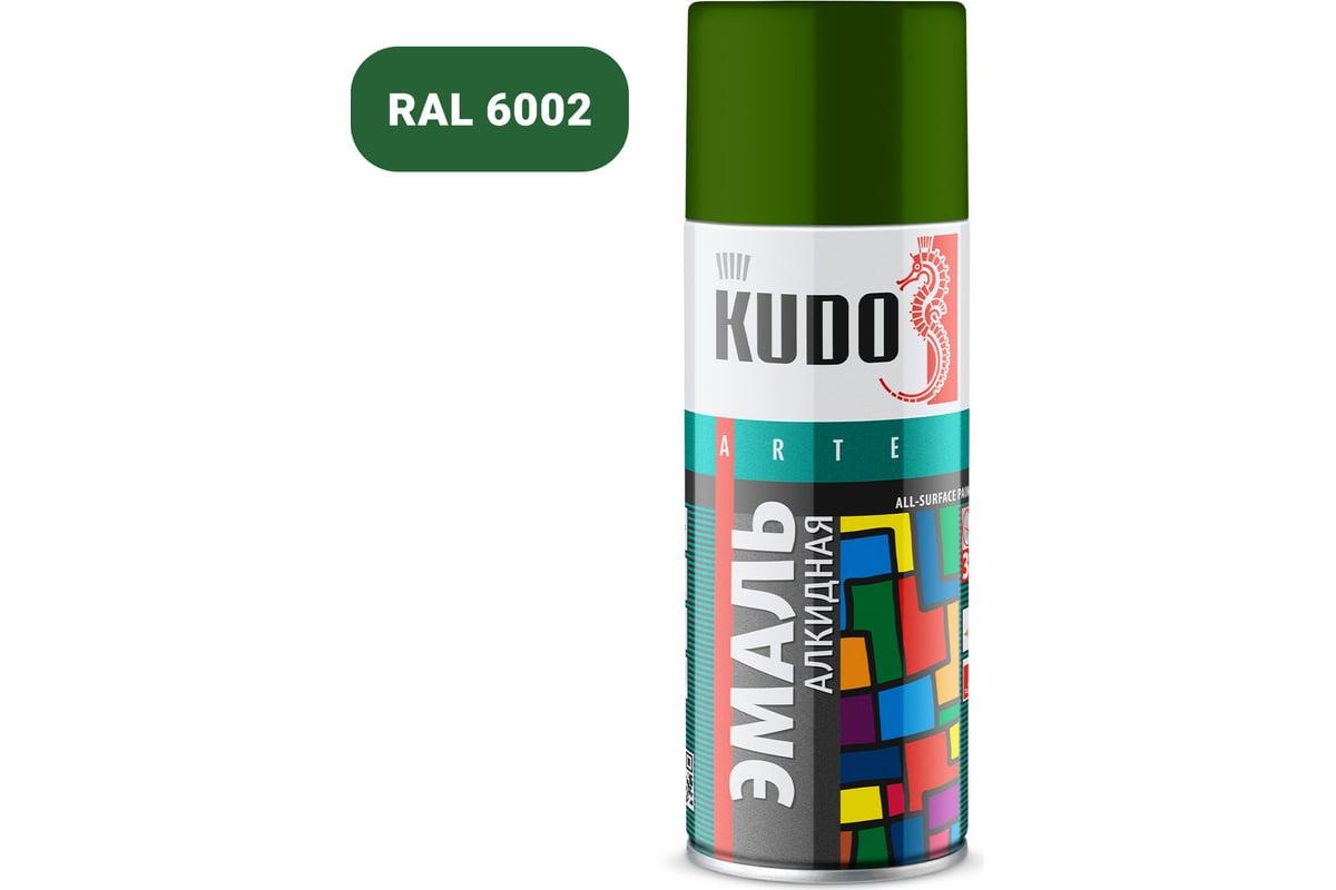 Эмаль универсальная Kudo, зелёная листва, глянцевая, 520 мл/270 г, фото 1