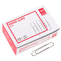 Скрепки DELI 50 мм, никелированные, 100 шт/упак