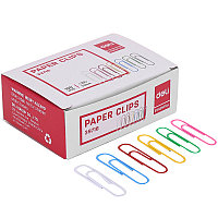 Скрепки DELI 33 мм, цветные, 100 шт/упак