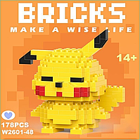 3D Мини-конструктор Bricks "Пикачу (Покемоны)" 207pcs