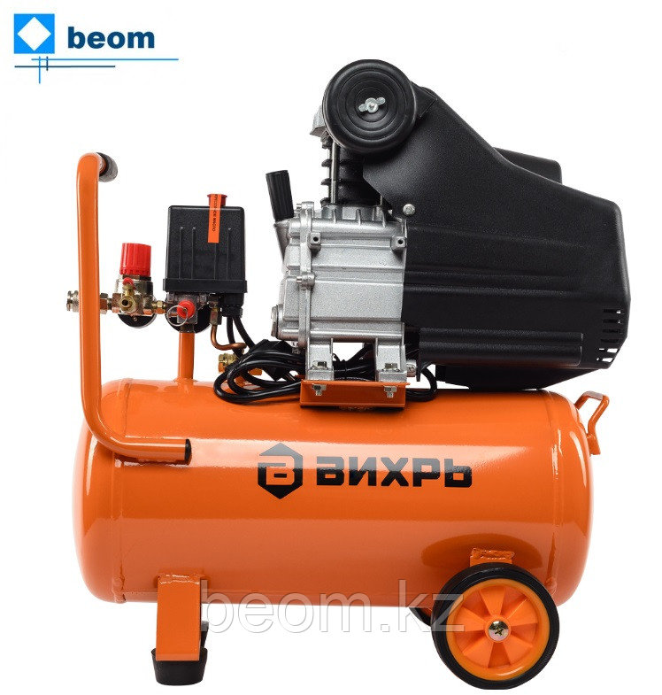 Компрессор Вихрь КМП-260/24 ( кВт 1,6 | л/мин 260 | Бак 24 л | 8 бар | В 220-230В, ~50 Гц | Вес, кг 20.3 кг ), фото 1