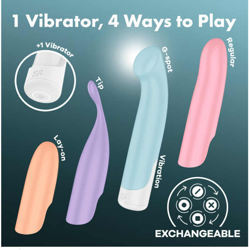 Вибропуля с 3 насадками Satisfyer Playful Four