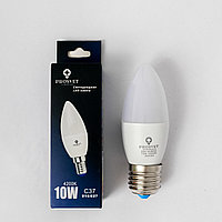 LED лампа C37 пуля 10W Е14/E27 4200K PROSVET
