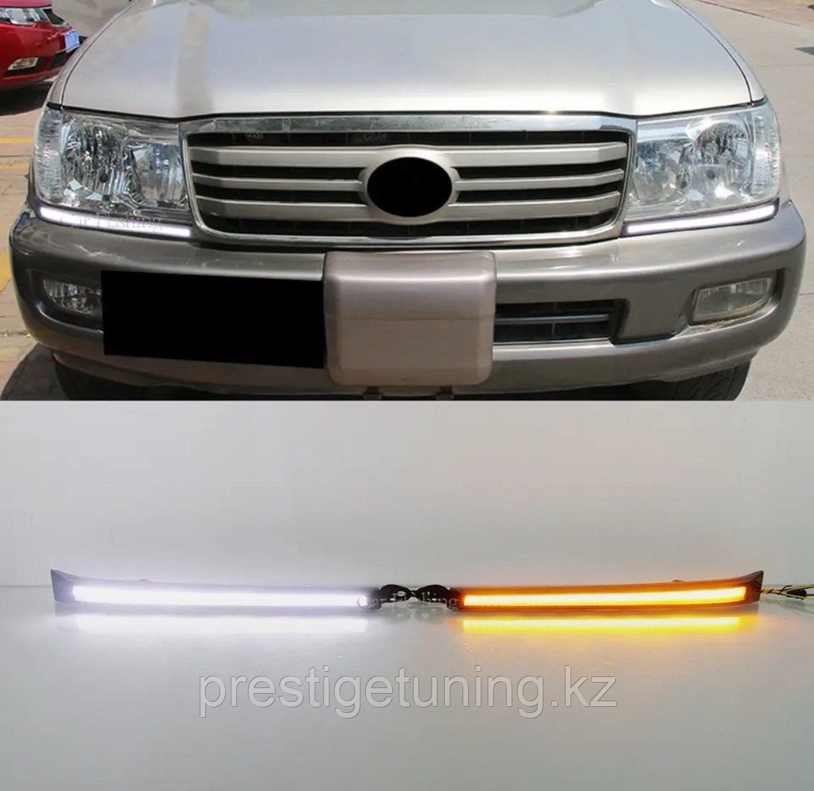 Реснички LED на Land Crusier 100 2002-07