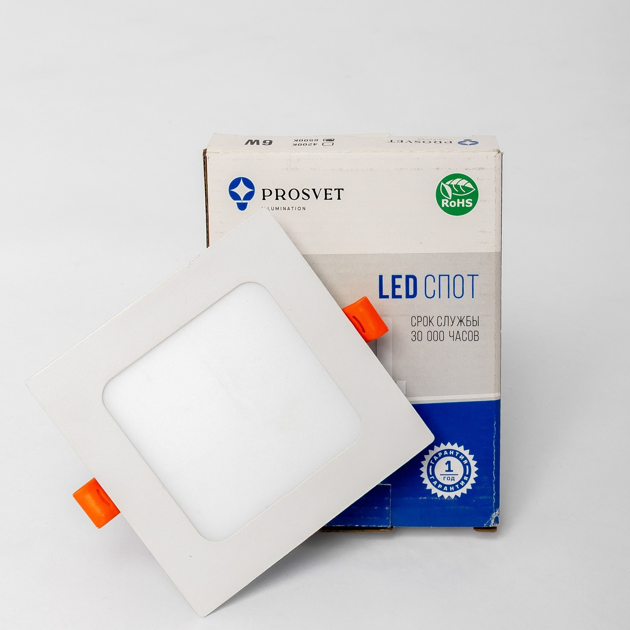 LED спот 12W 6500K/4200К квадрат PROSVET