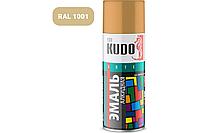 Эмаль универсальная Kudo, кремовая, глянцевая, 520 мл/270 г