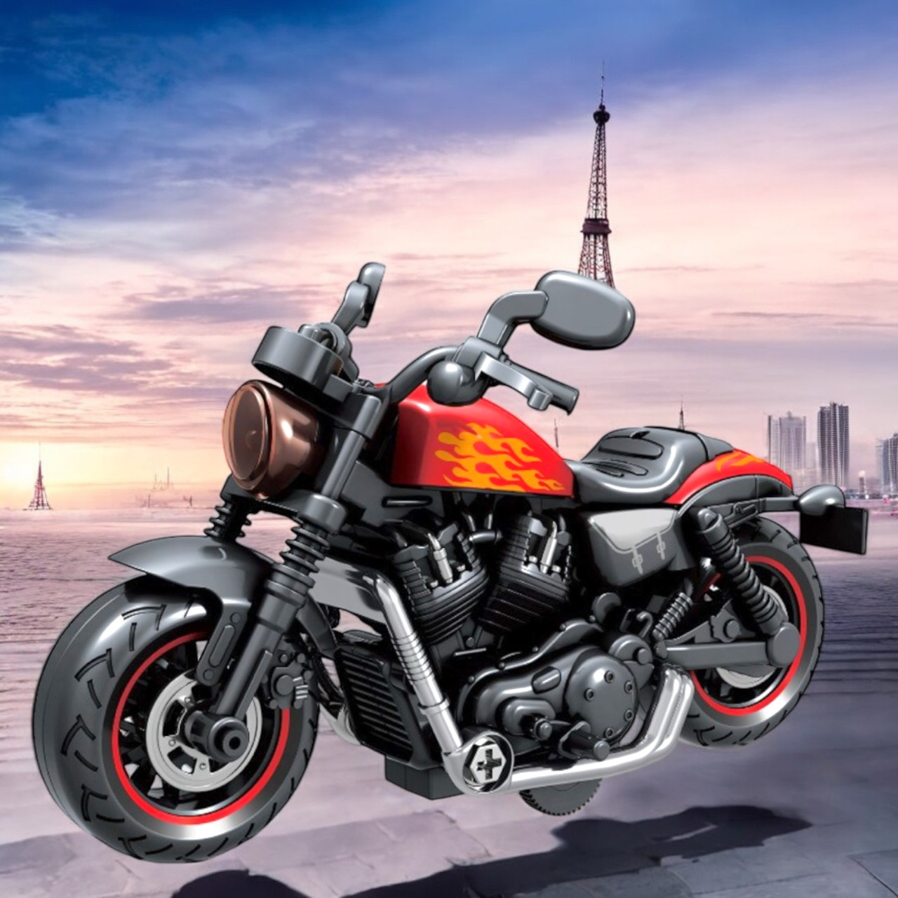 8080c-11 Мотоцикл рок конструктор разбирайка, фото 1