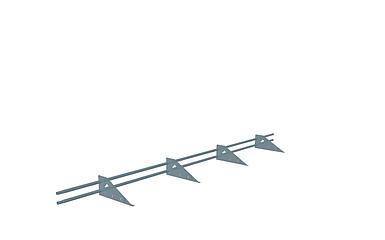 Кровельный снегозадержатель Fachmann КO/SKU/4-3000 Фальцевый крепеж RAL