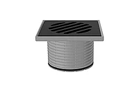 Надставной элемент с чугунной решеткой с сухим затвором для трапов серии 310, 510, 520