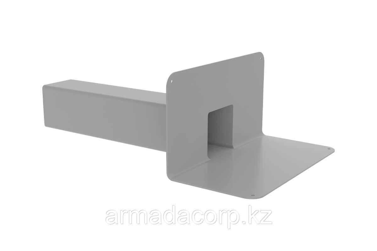 Парапетная воронка эконом без листвоуловителя и отвода VC-PVC 100x100x450