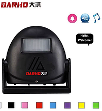 Приветственный предупреждающий дверной звонок, черный