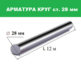 Арматура А1 круг 28 мм Гост 5781-82